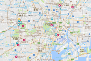 Mapa Viaje a Tokio